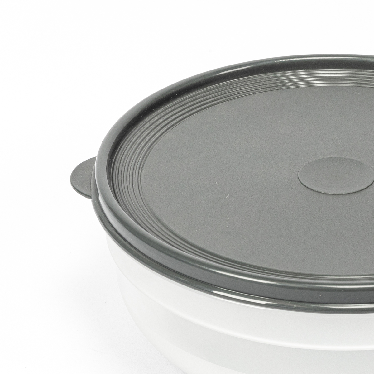 Caixa redonda com tampa cinza 2,8l