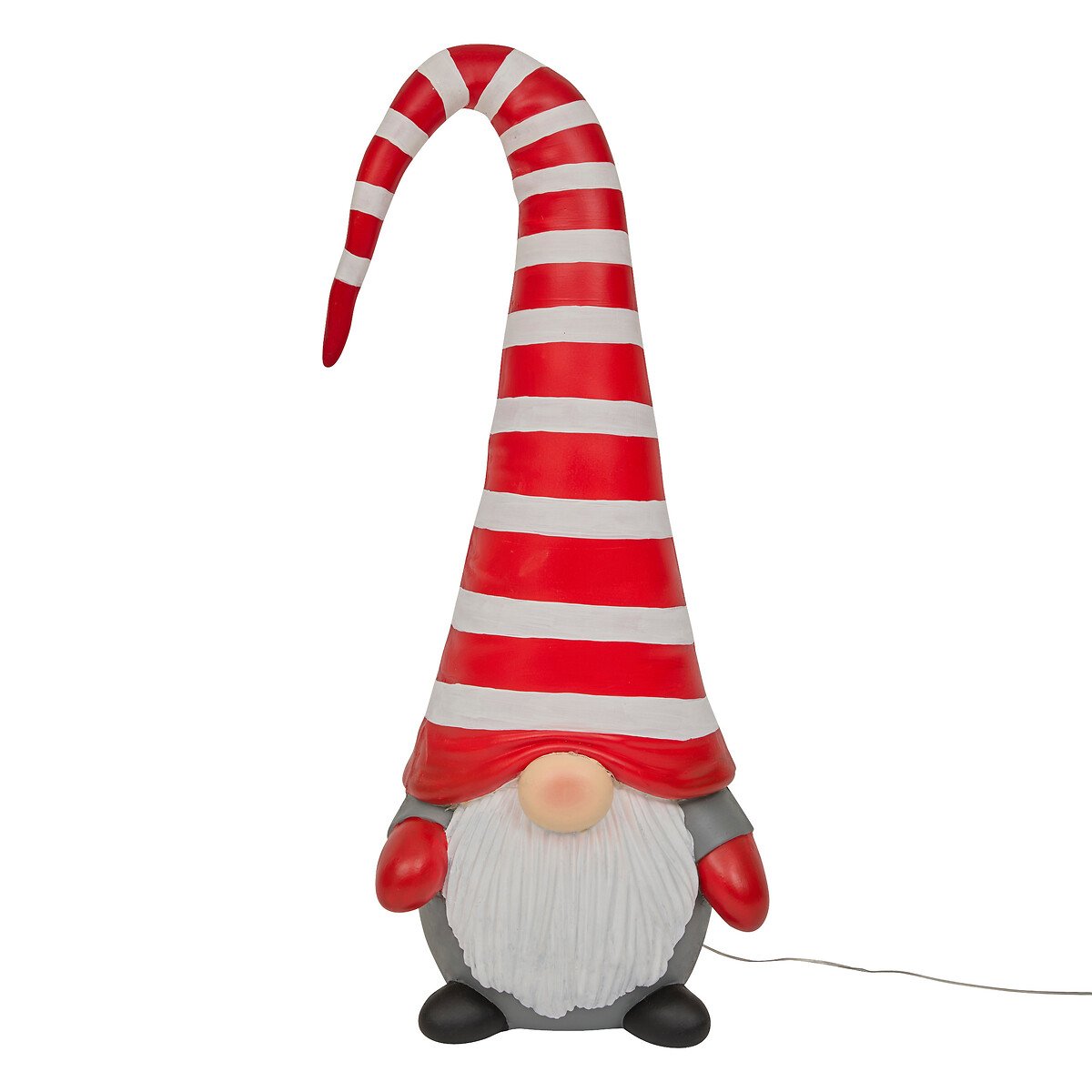 Figura de gnomo com LED 73cm,  Figura de gnomo com LED 73cm