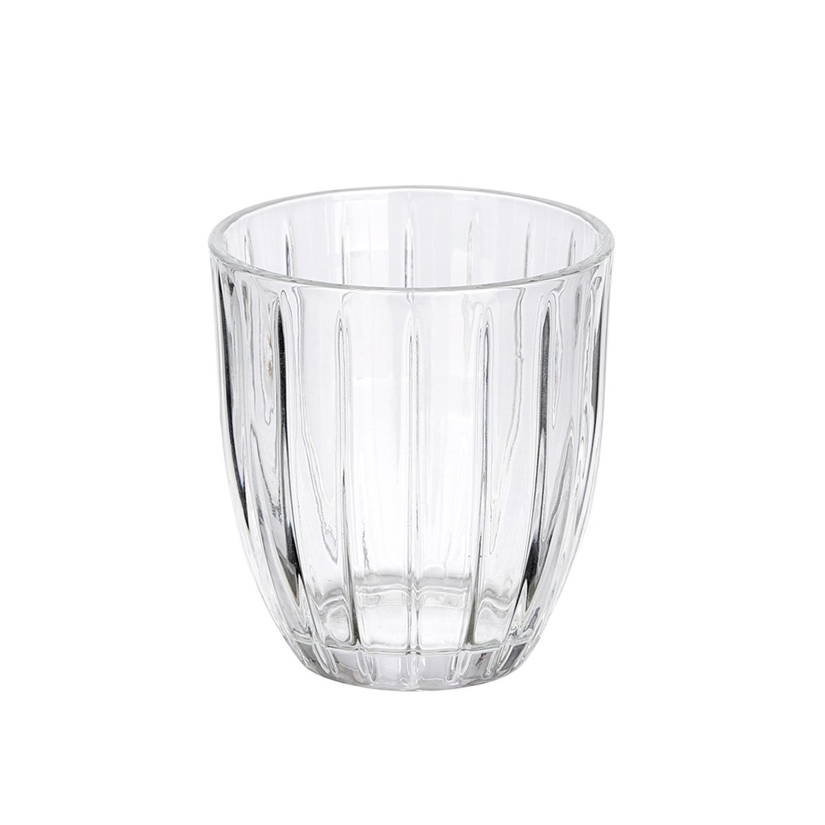 Copo de &aacute;gua riscas em vidro 350ml