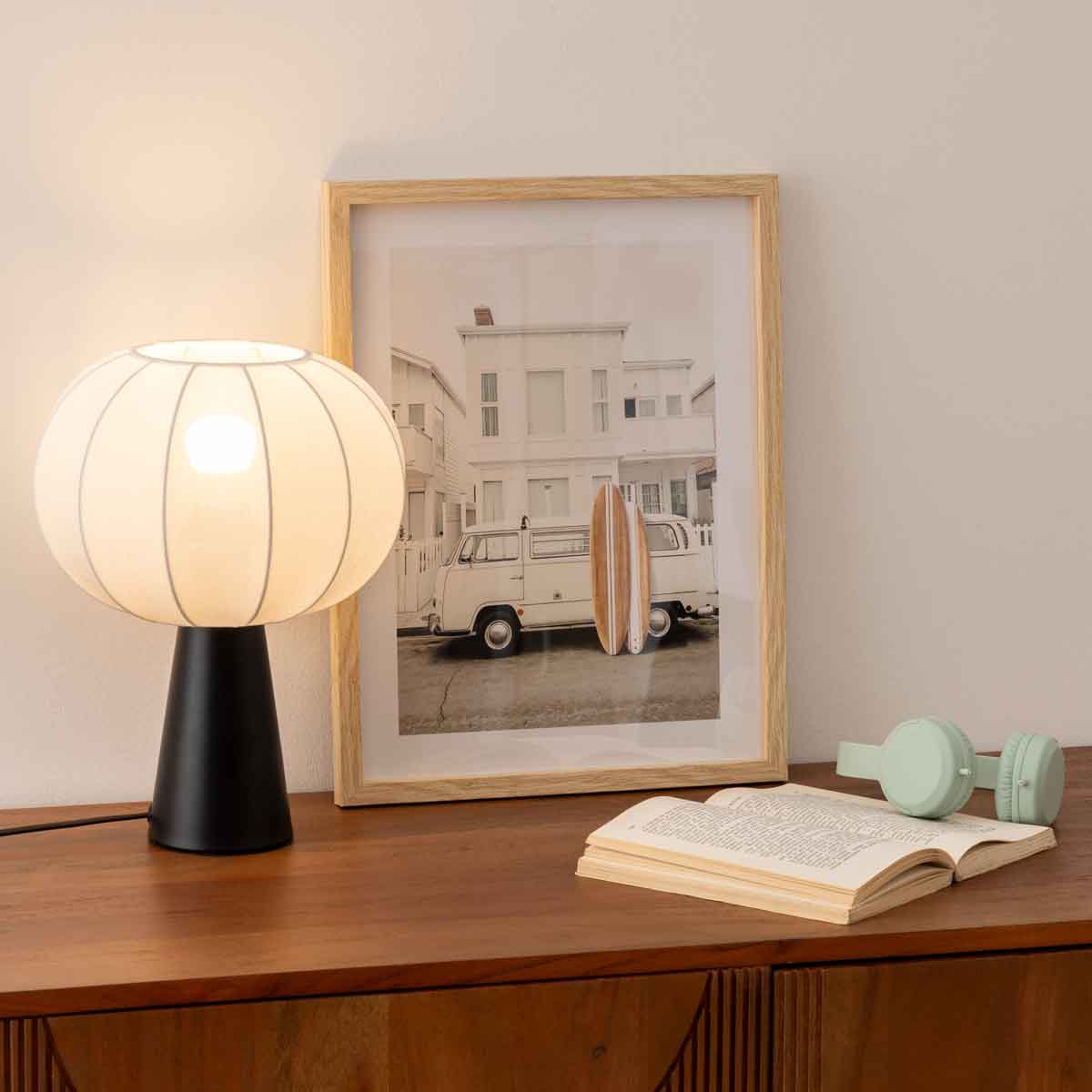 Candeeiro de mesa TOBIE preto 33cm