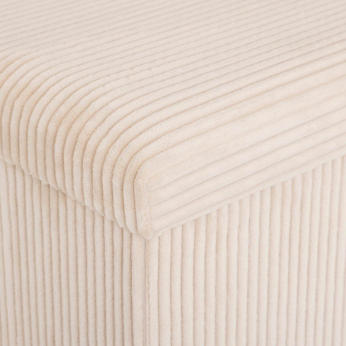 Pufe com arrumação marfim