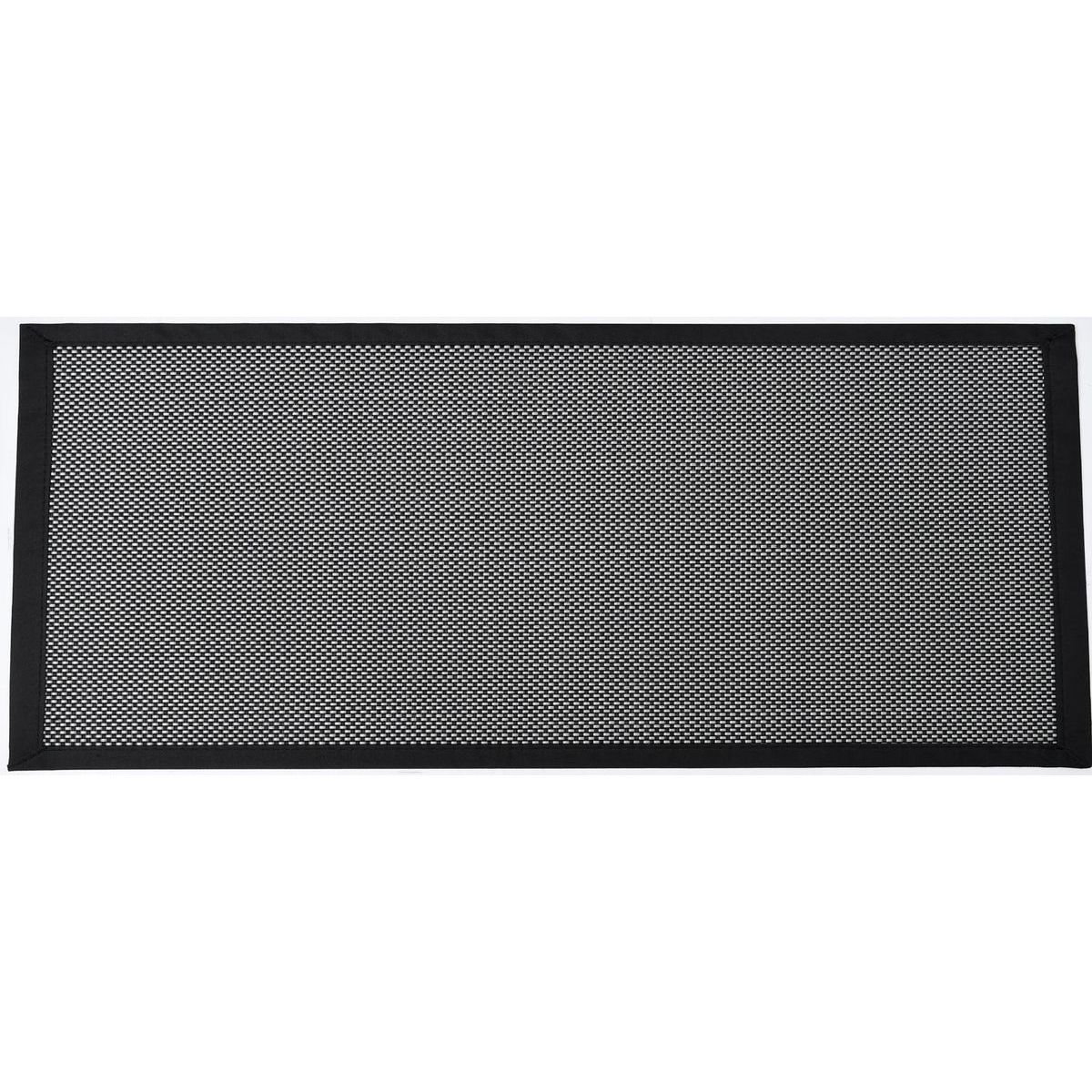 Tapete JOHN vinil tecido preto 50x120cm