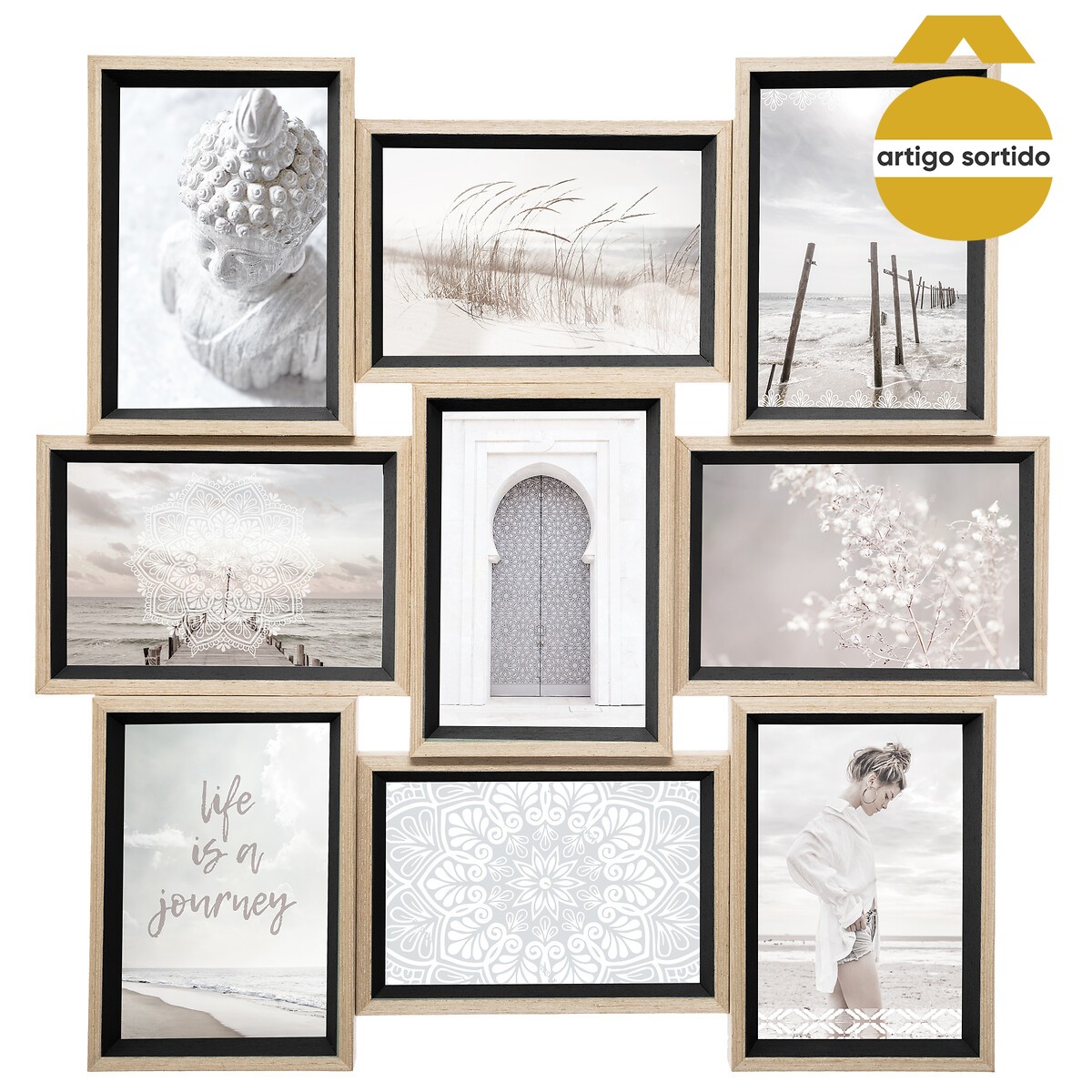 Multimoldura MOLY para 9 fotos