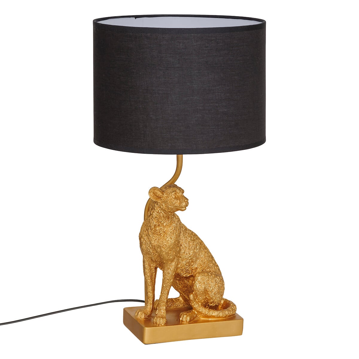 Candeeiro de mesa forma de leopardo GEPI dourado