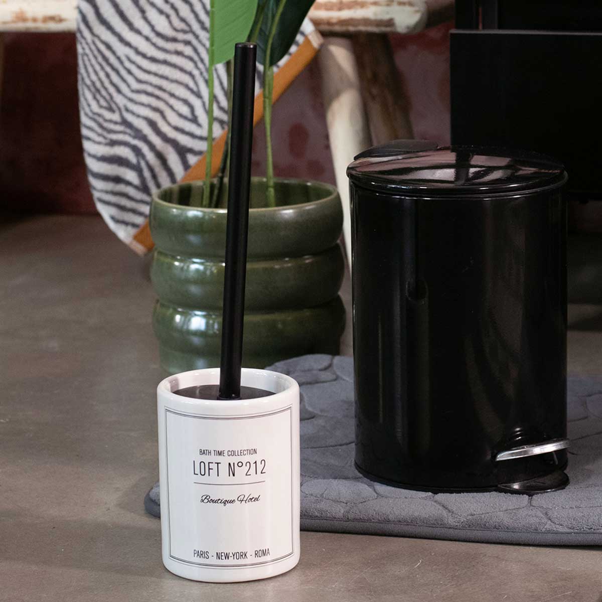 Escova wc LOFT branca em dolomite