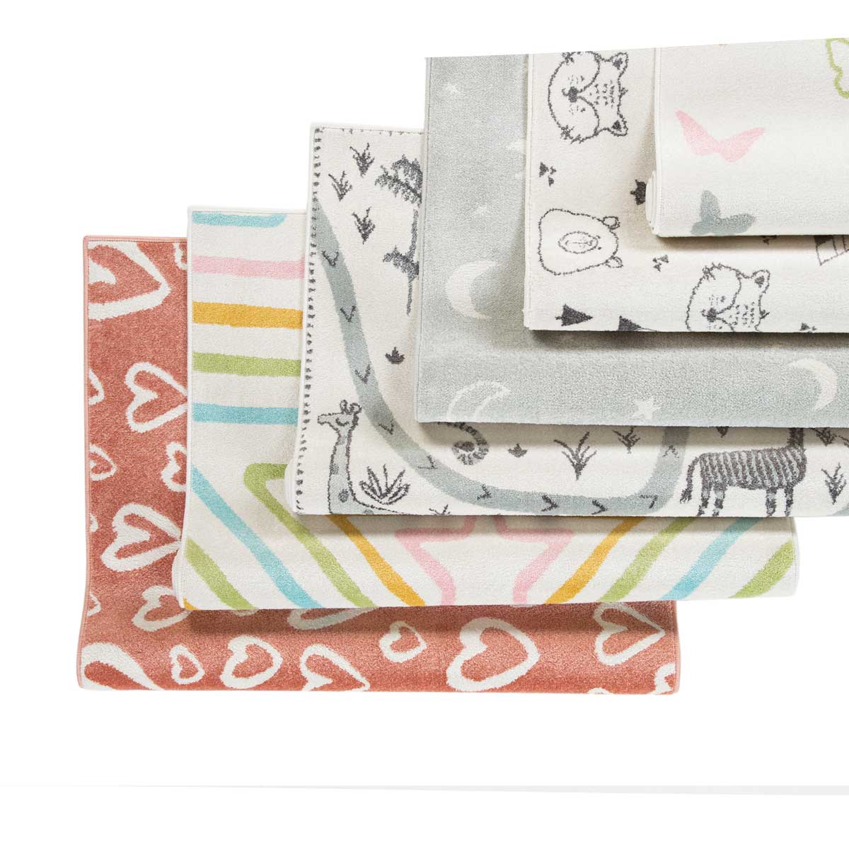 Tapete GIO coração blush 120x160cm,  Tapete GIO coração blush 120x160cm