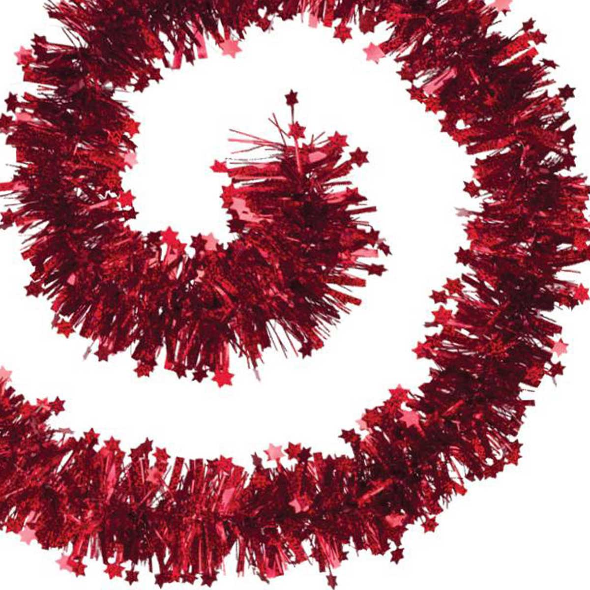 Grinalda vermelha com estrelas