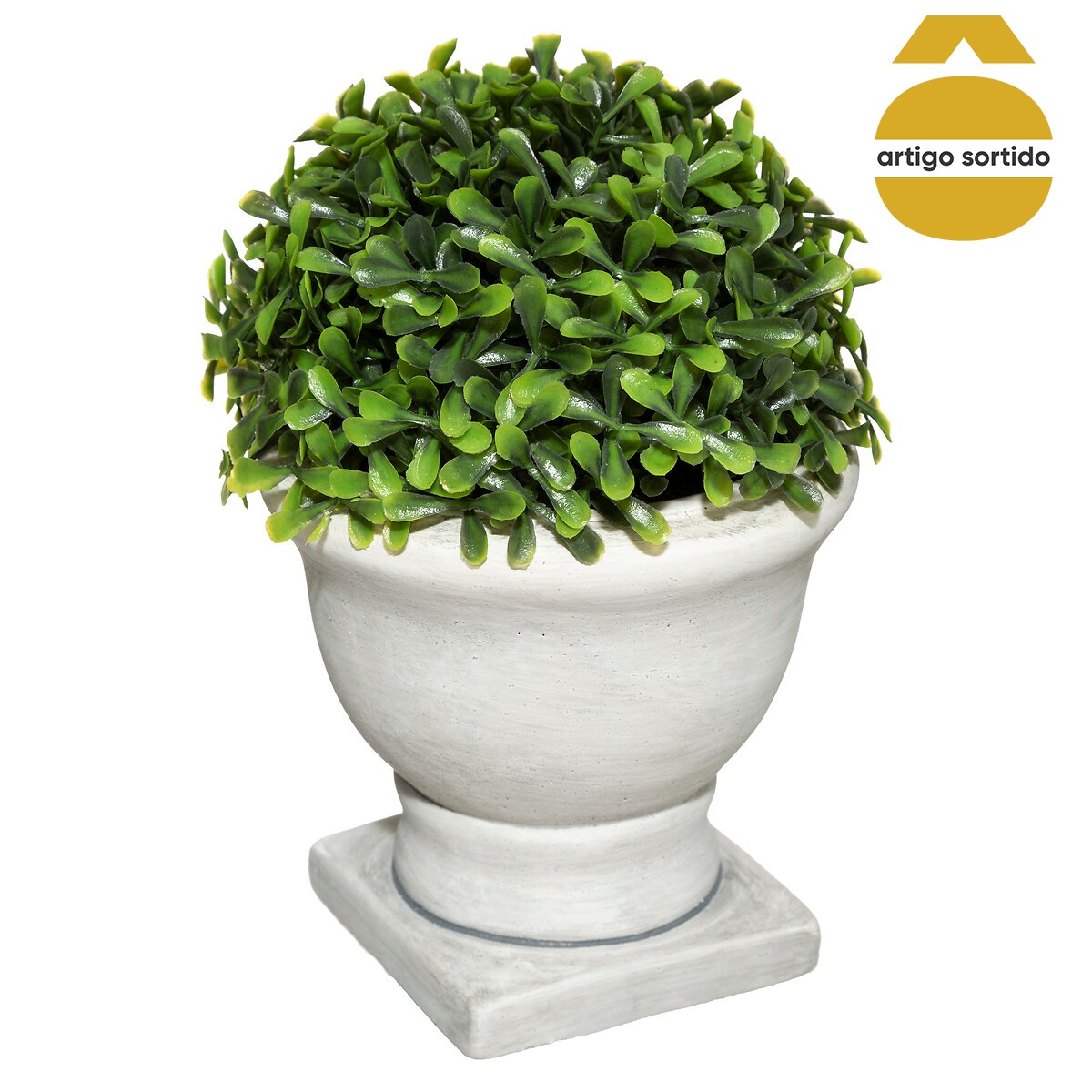 Vaso de cimento com planta ROMANCE 19cm