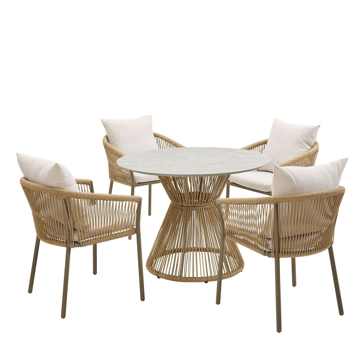 Conjunto de refei&ccedil;&atilde;o de 4 lugares