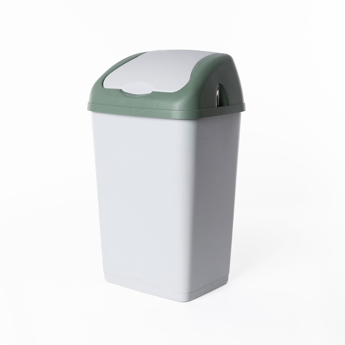 Balde do lixo ALTHEA com tampa basculante verde 35l