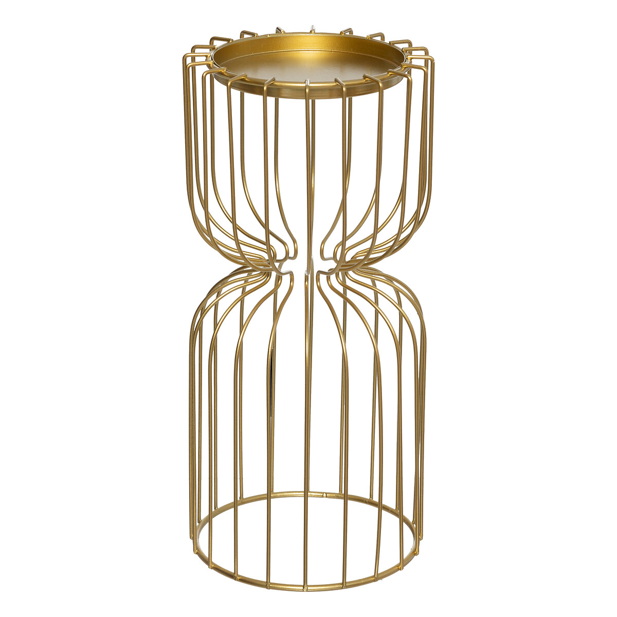 Castiçal em metal dourado 26cm