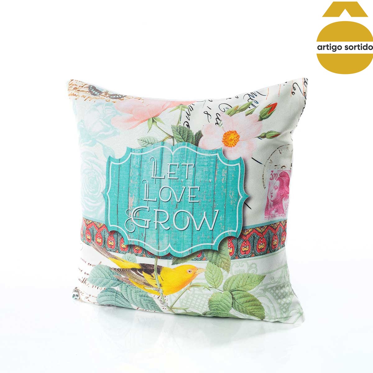 Almofada decorativa com padr&atilde;o 45x2x45cm