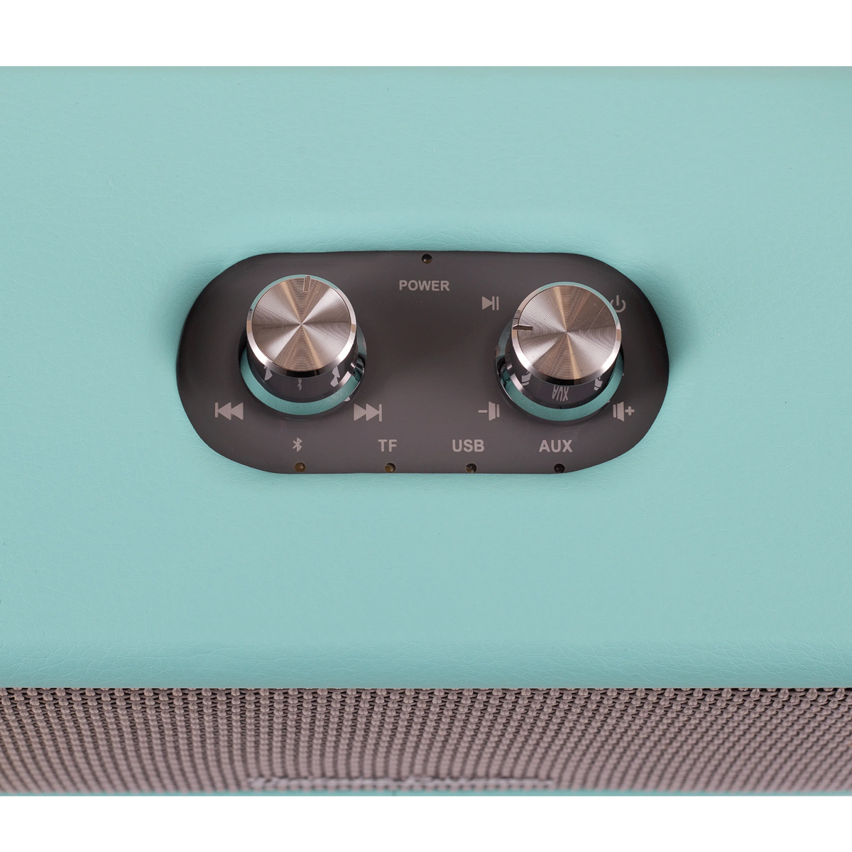 Coluna Port&aacute;til Retro Verde Menta Bluetooth Vintage Cuisine