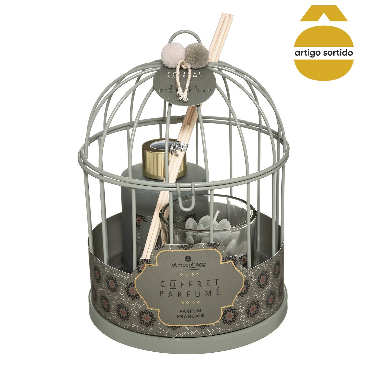 Coffret gaiola com vela e difusor