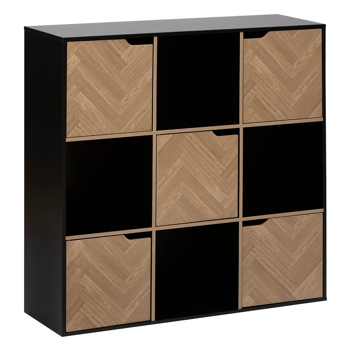 Estante mix CHEVRONS preto com 9 m&oacute;dulos