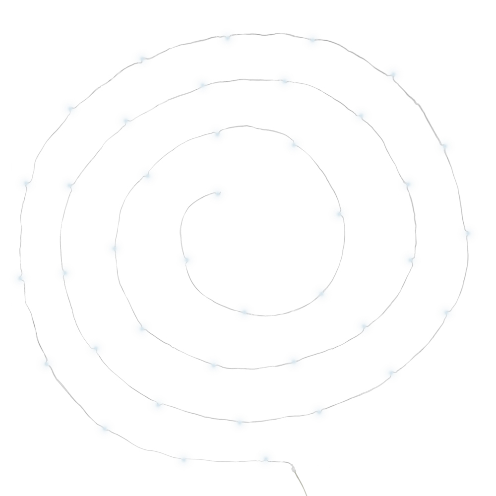 Grinalda com 40 microleds branco frio 395cm
