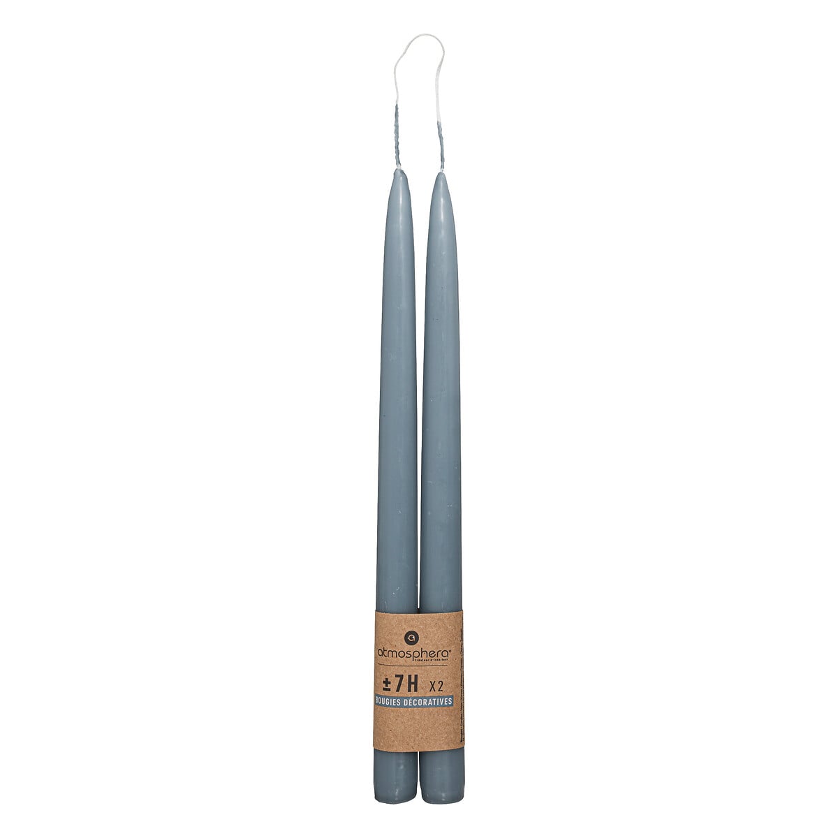 Conjunto de 2 velas de candelabro azul orage HUGO