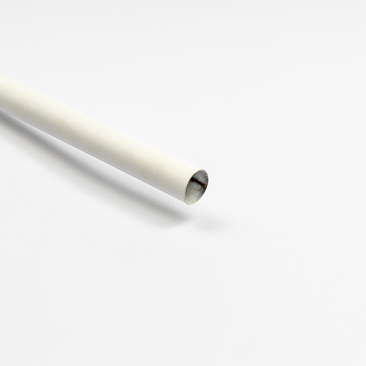 Tubo de ferro forjado extens&iacute;vel branco mate 185-350cm