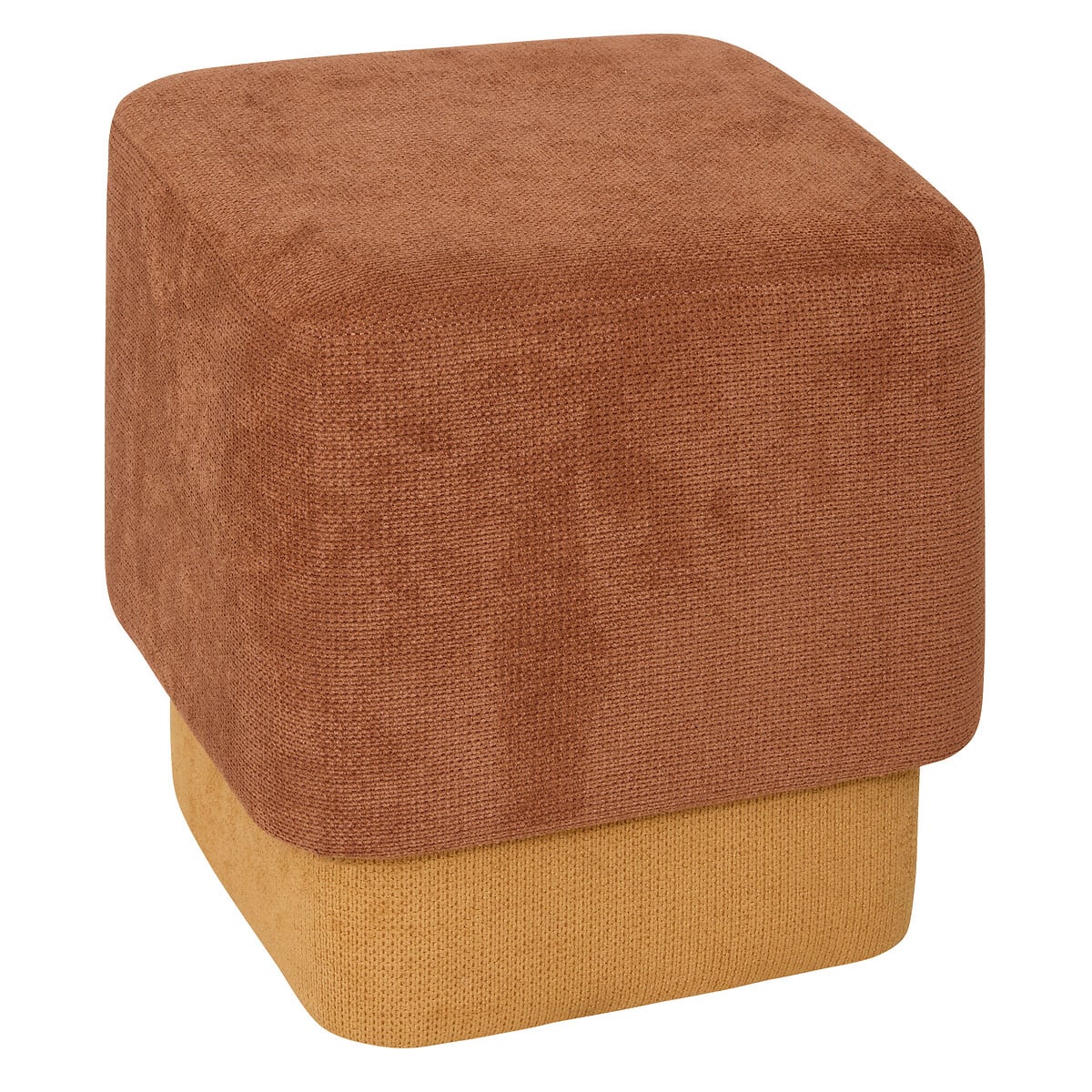 Pufe DOKI 2 em 1 terracota e laranja 41x30x41cm