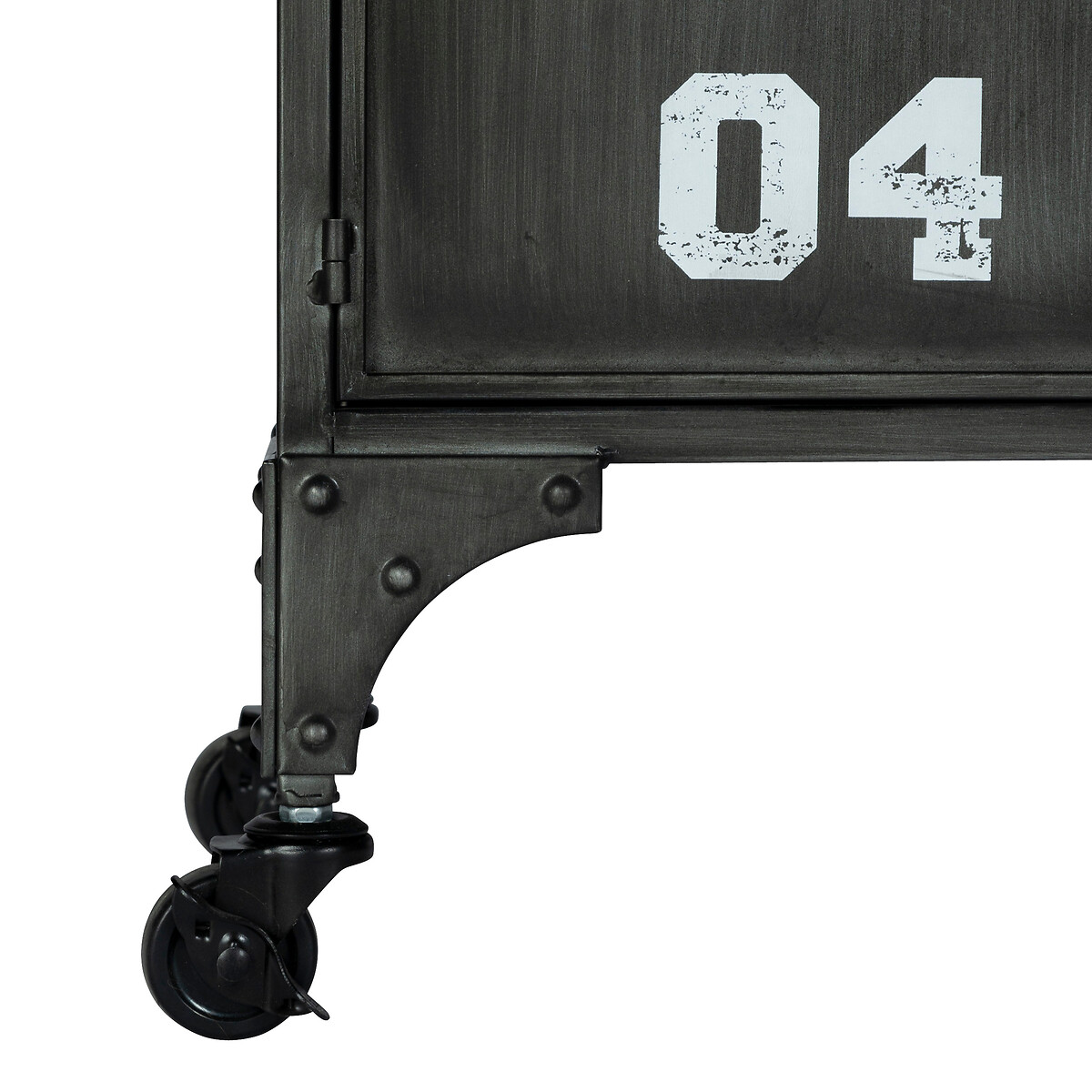 M&oacute;vel com 6 portas numeradas SEVIN preto em metal