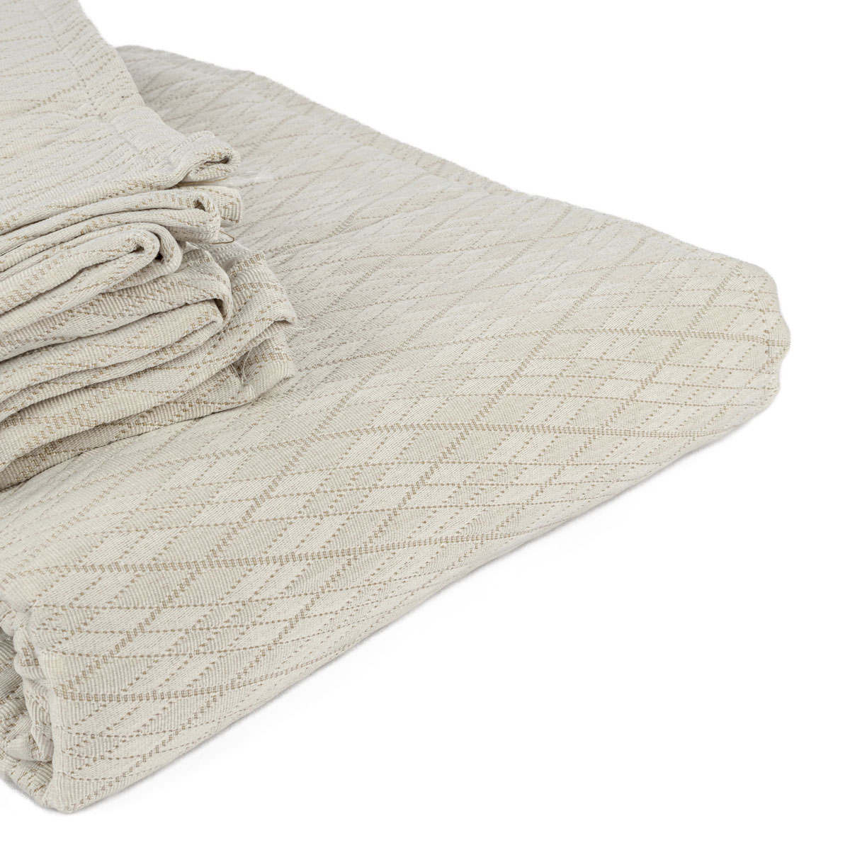 Colcha Losangos Bege 240x260cm