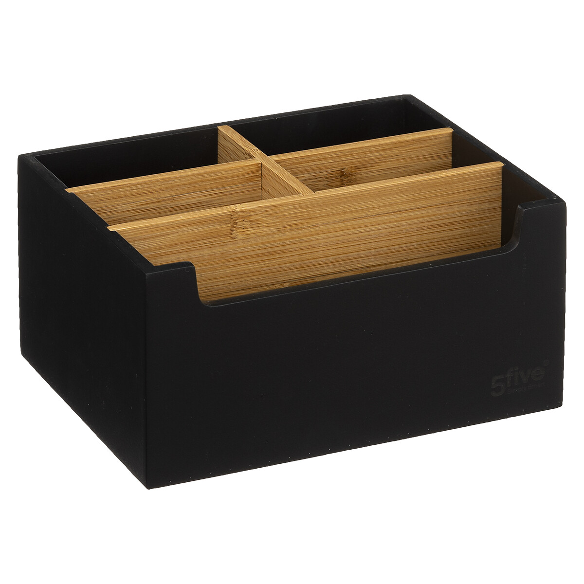 Organizador wc NATUREO preto em bambu