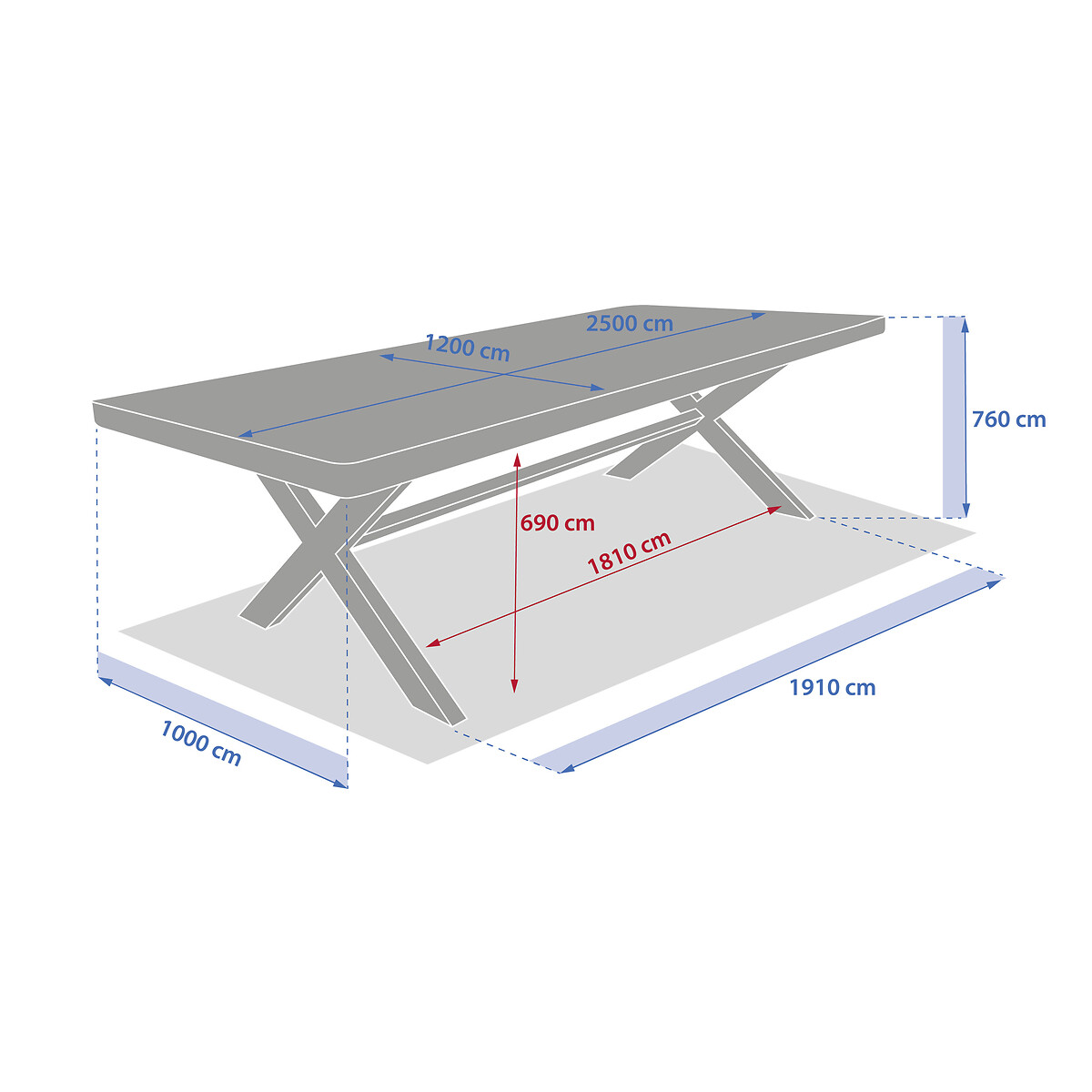 Mesa fixa XENIA em madeira eucalipto