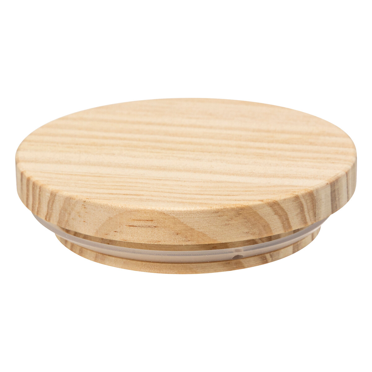 Frasco de vidro com tampa madeira 1,5