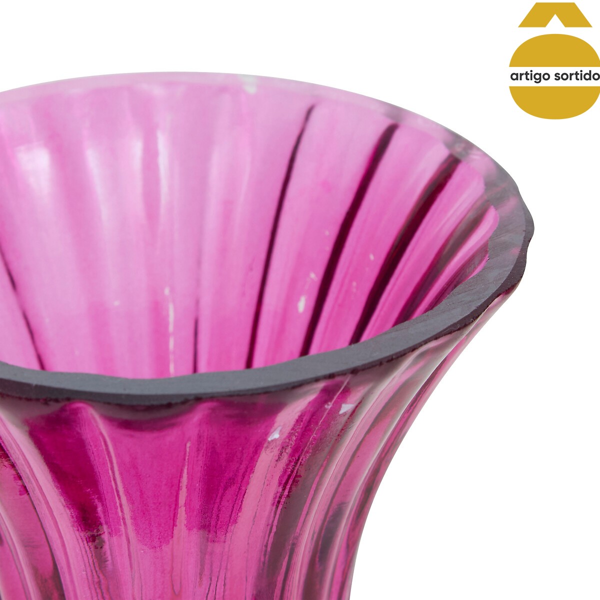 Jarra estriado BELLI de vidro 20cm