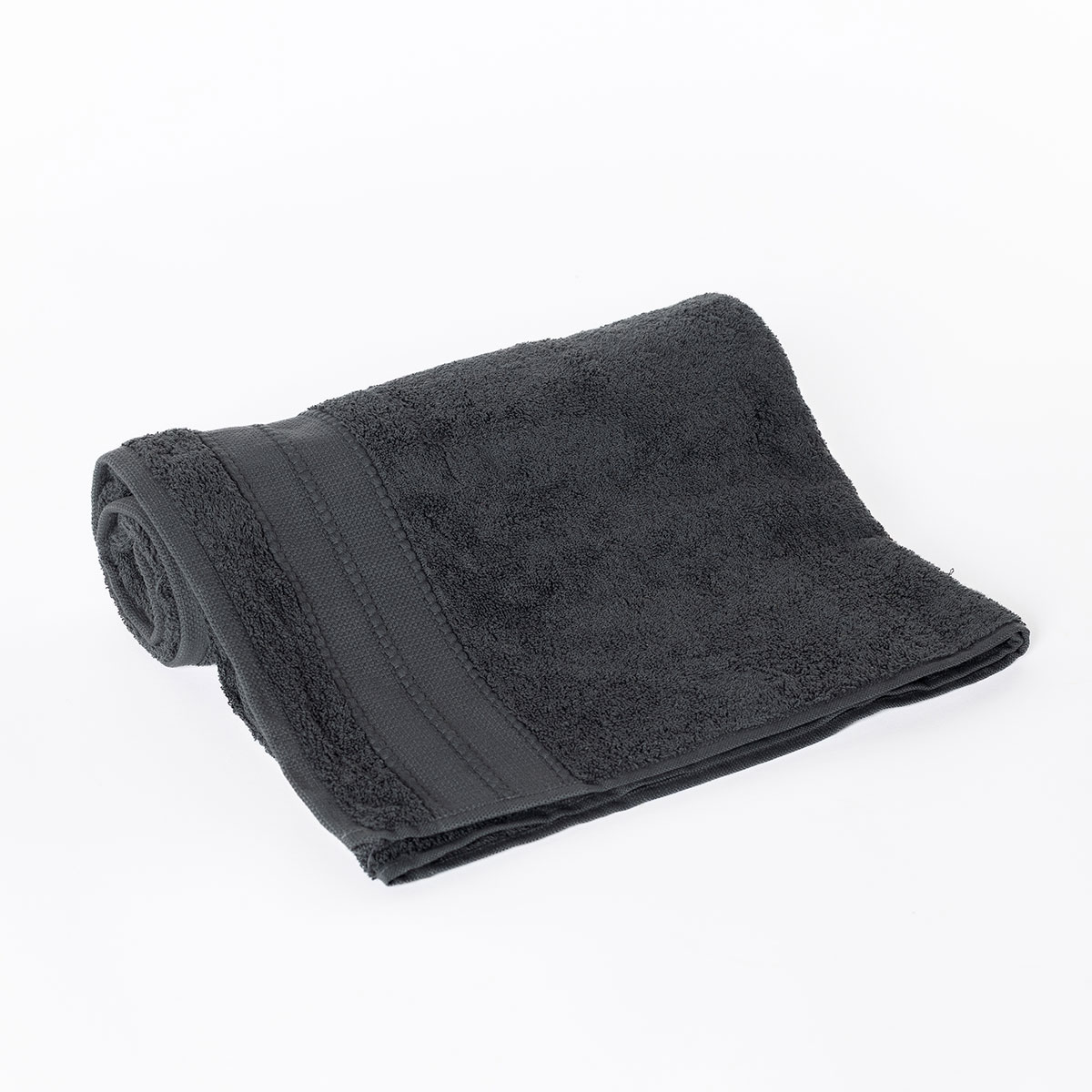 Toalha len&ccedil;ol de banho ESSENZA cinza escuro 90x150cm