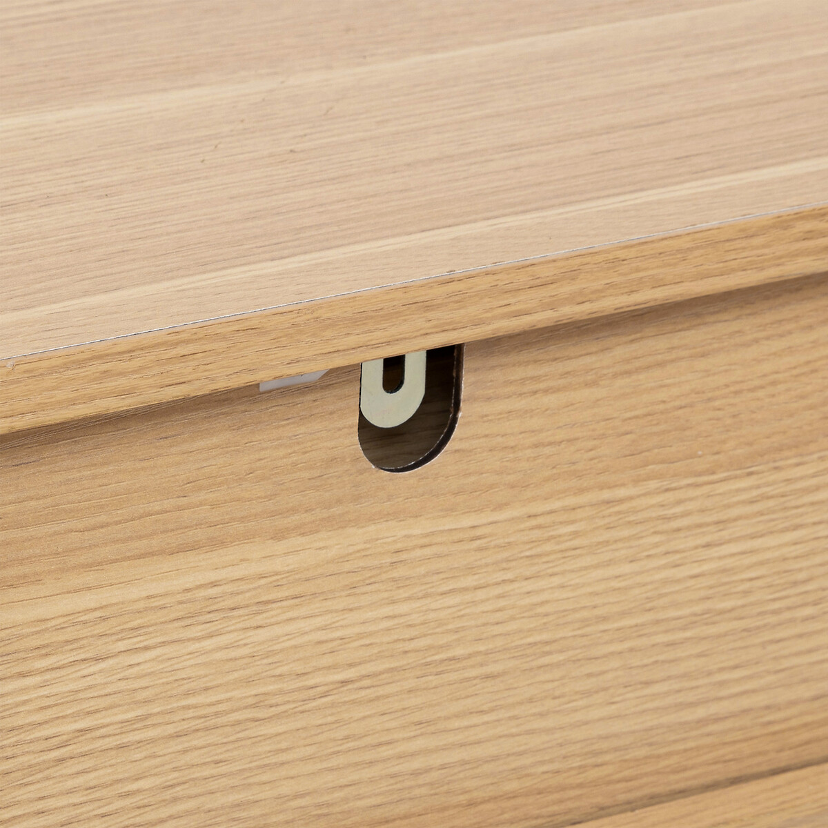 Consola Com 2 Gavetas Em Mdf e Metal Bege Tasso