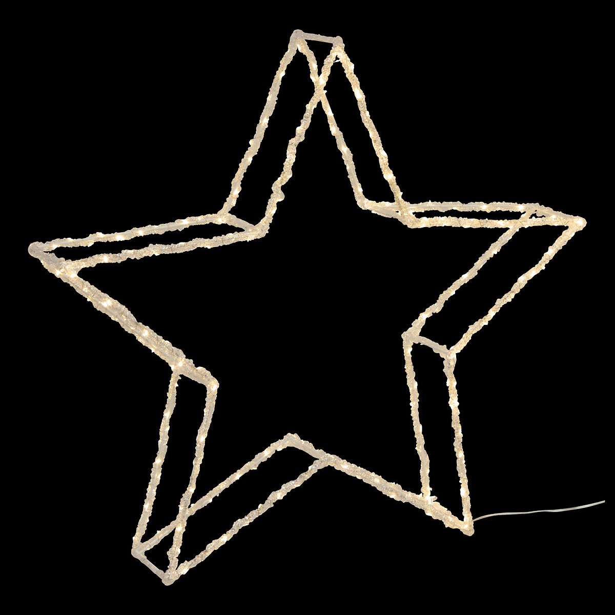 Estrela luminosa com 200 leds branco quente