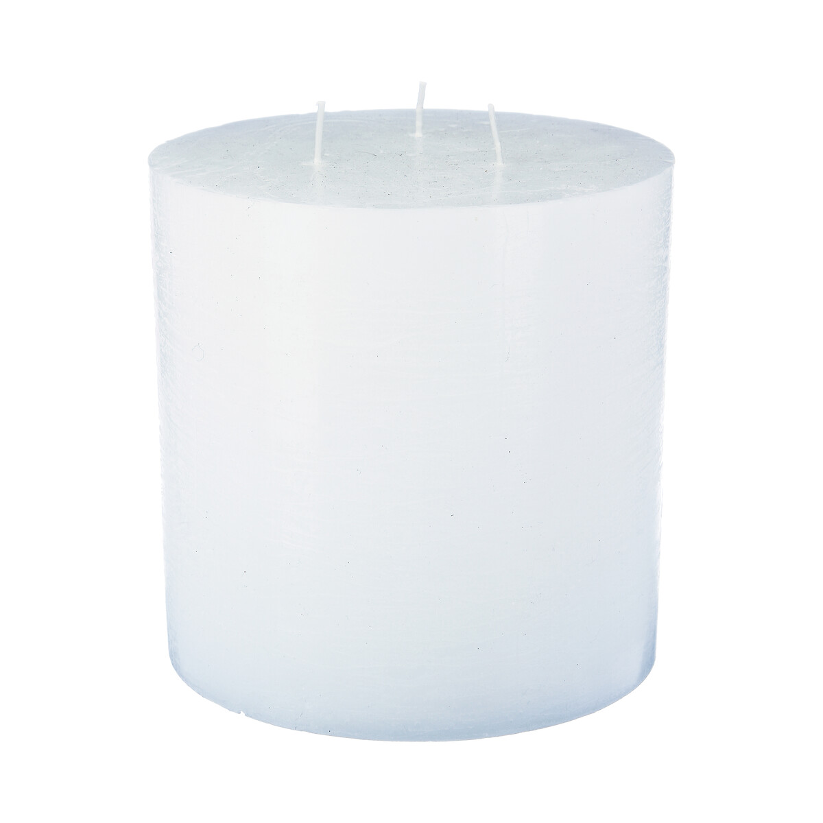 Vela PILAR r&uacute;stica branca 14cm