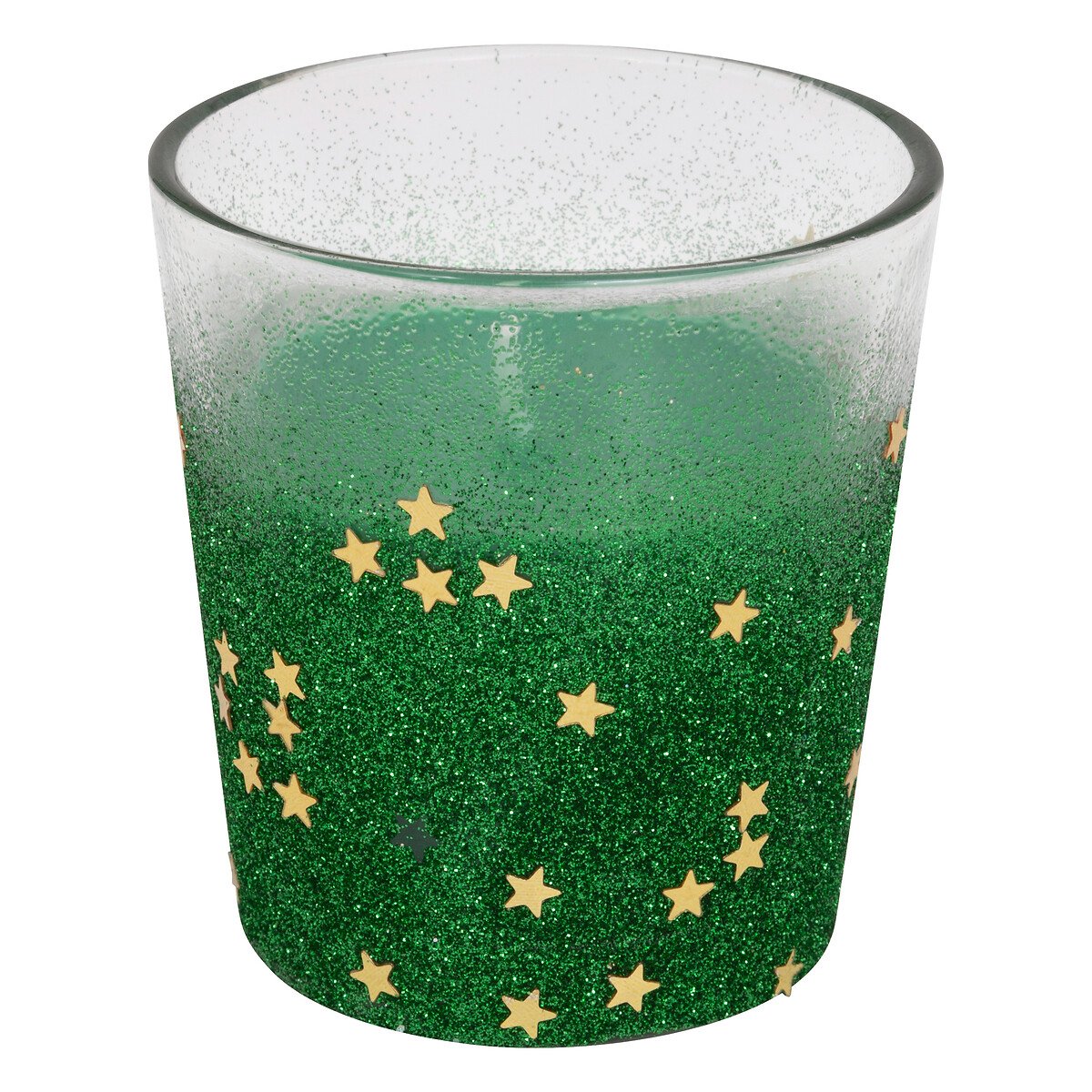 Vela com castiçal verde 8cm