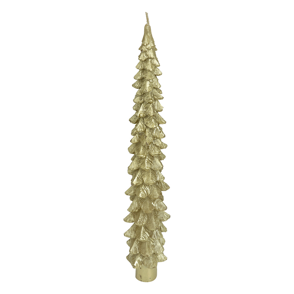 Conjunto de 2 velas &aacute;rvore de natal dourada 25cm