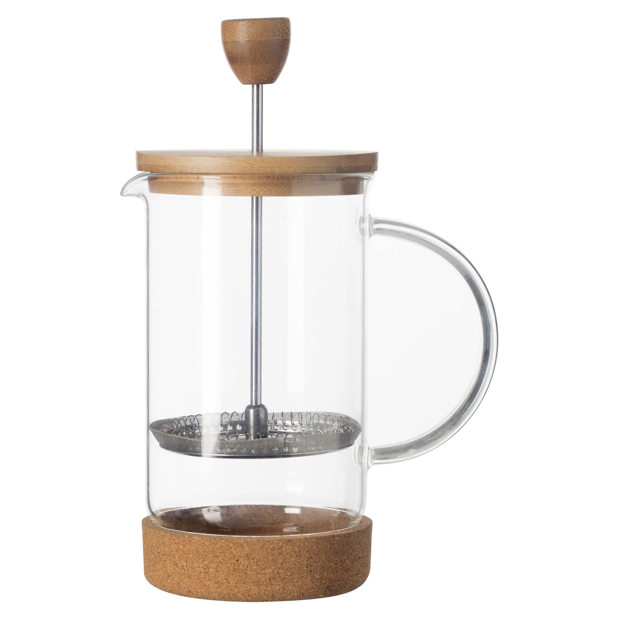 Cafeteira em vidro e bambu 60cl,  Cafeteira em vidro e bambu 60cl