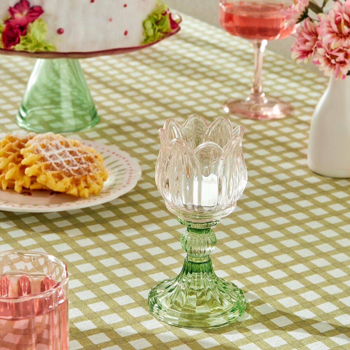 Casti&ccedil;al FLEUR DE ROSE em vidro 15cm