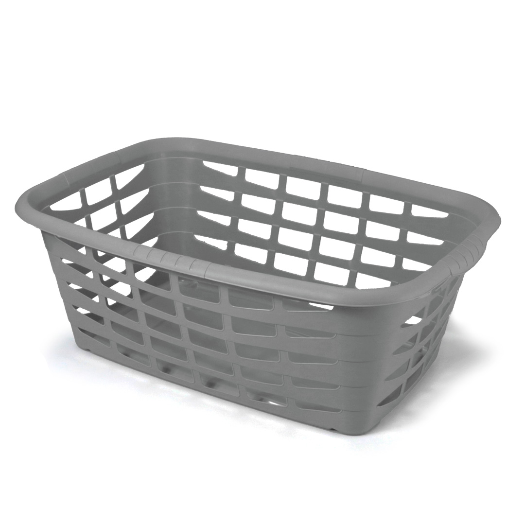 Cesto de roupa cinza 40l,  Cesto de roupa cinza 40l