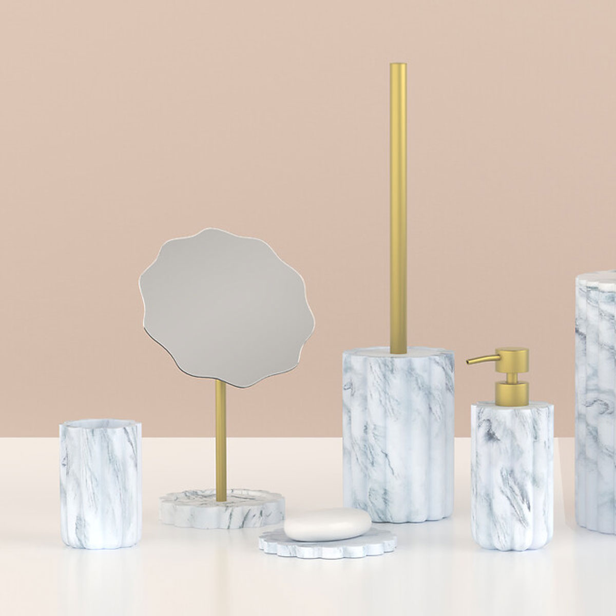 Copo wc  MARBY branco em poliresina