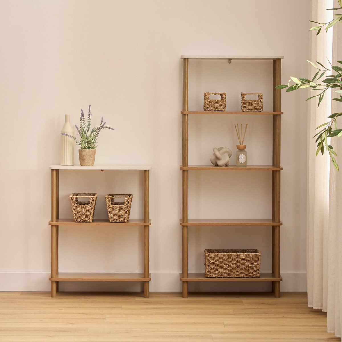 Estante COME castanho com 3 n&iacute;veis