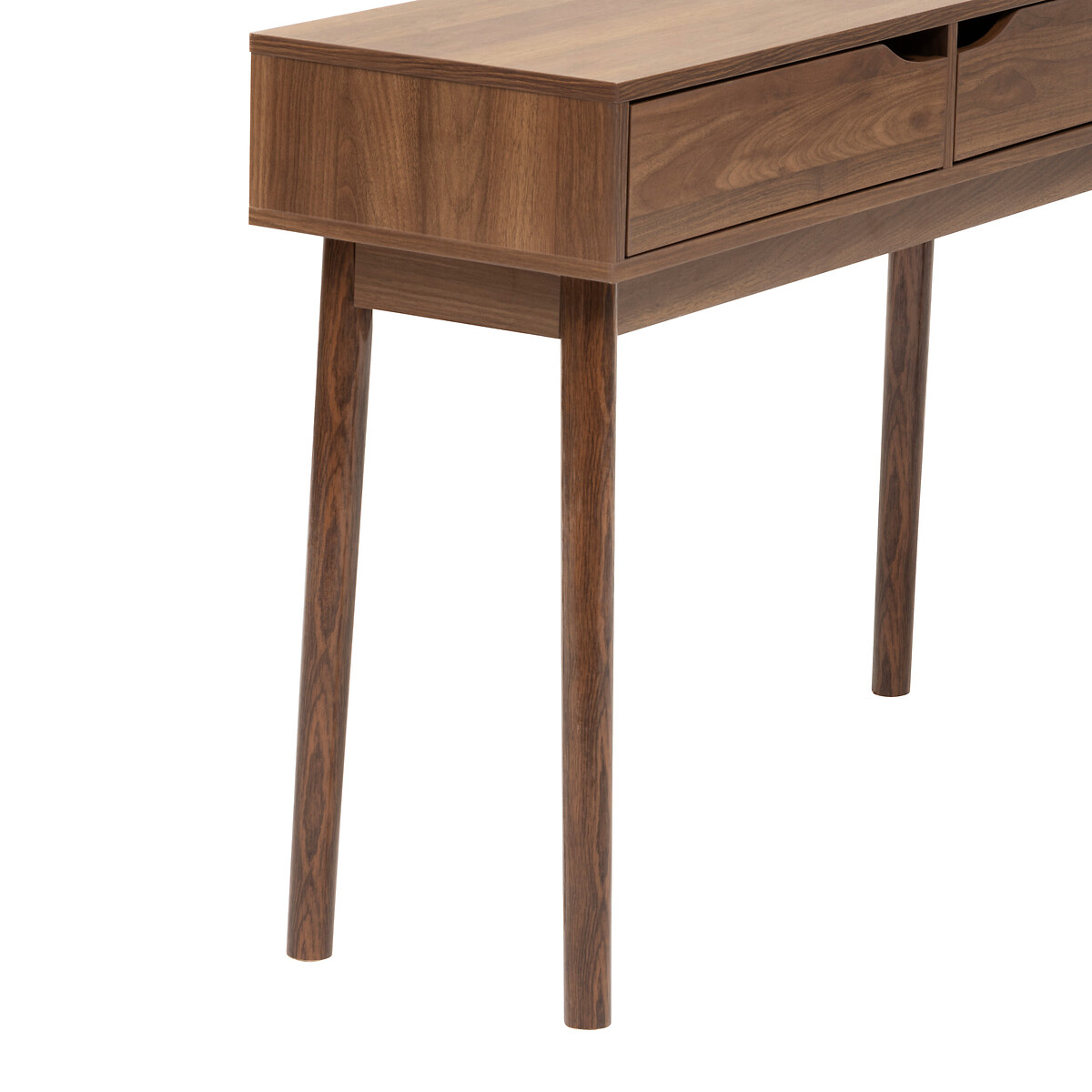 Consola SLIDY castanho em mdf com 2 gavetas