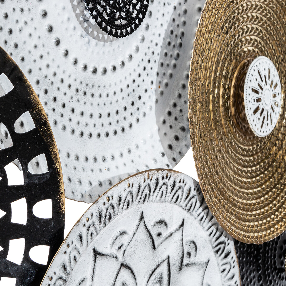 Quadro decorativo círculos em metal