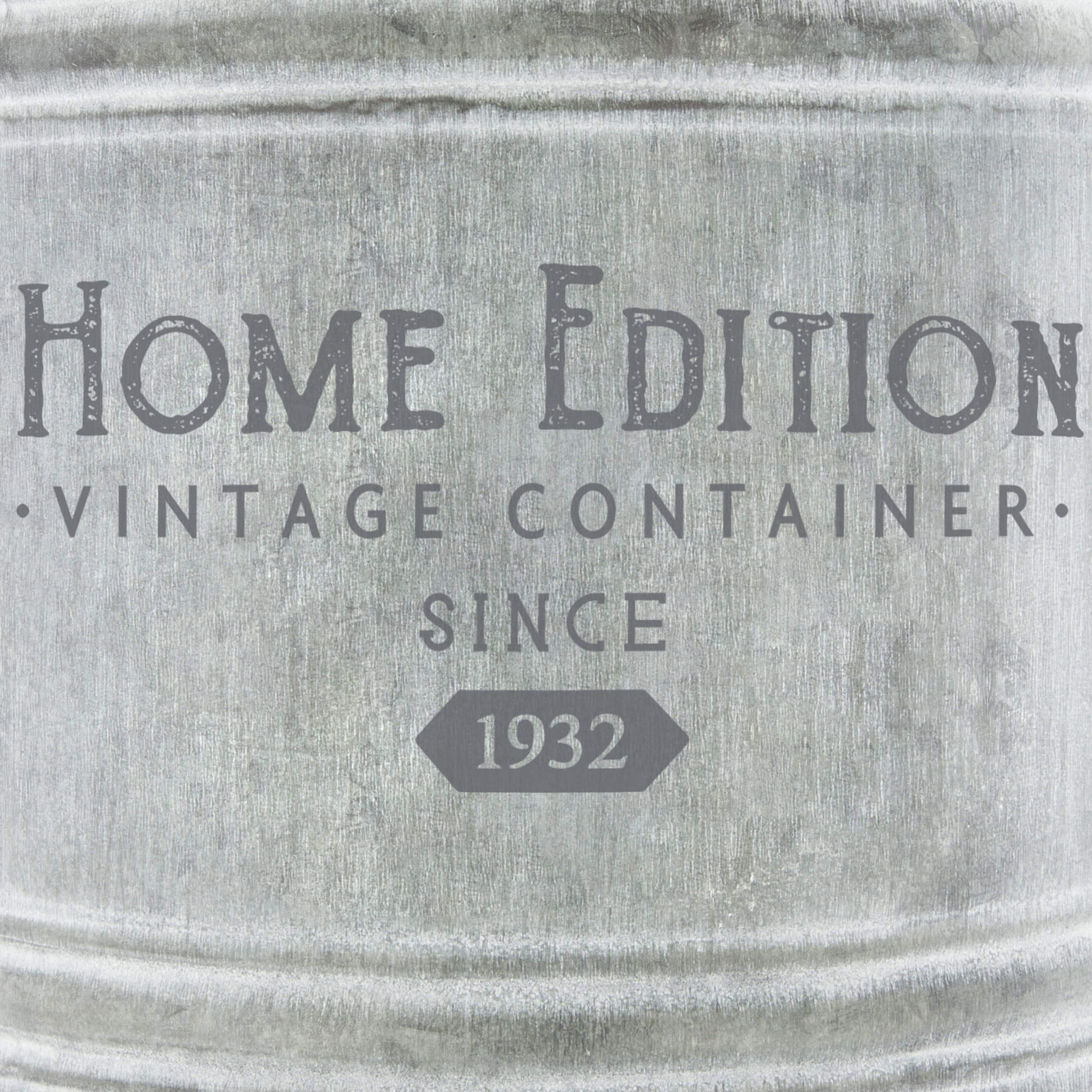 Vaseira redonda HOME EDITION cinza em zinco 24,3cm