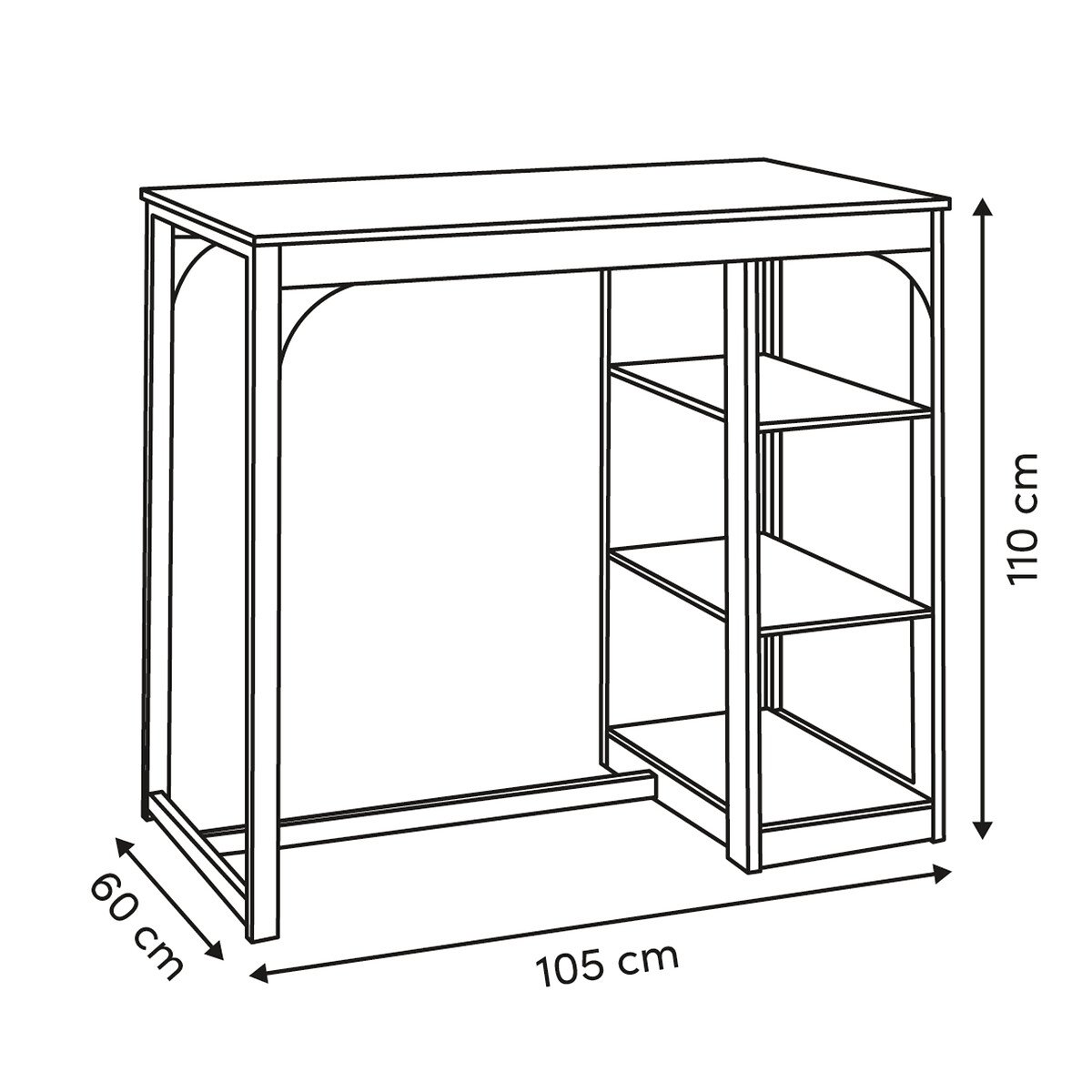 Mesa bar EAT UP branca