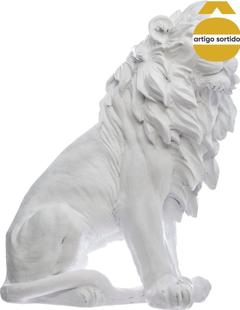 Estátua decorativa leão em resina,  Estátua decorativa leão em resina