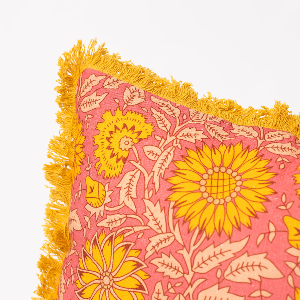 Almofada YUCATAN com girass&oacute;is 45x45cm