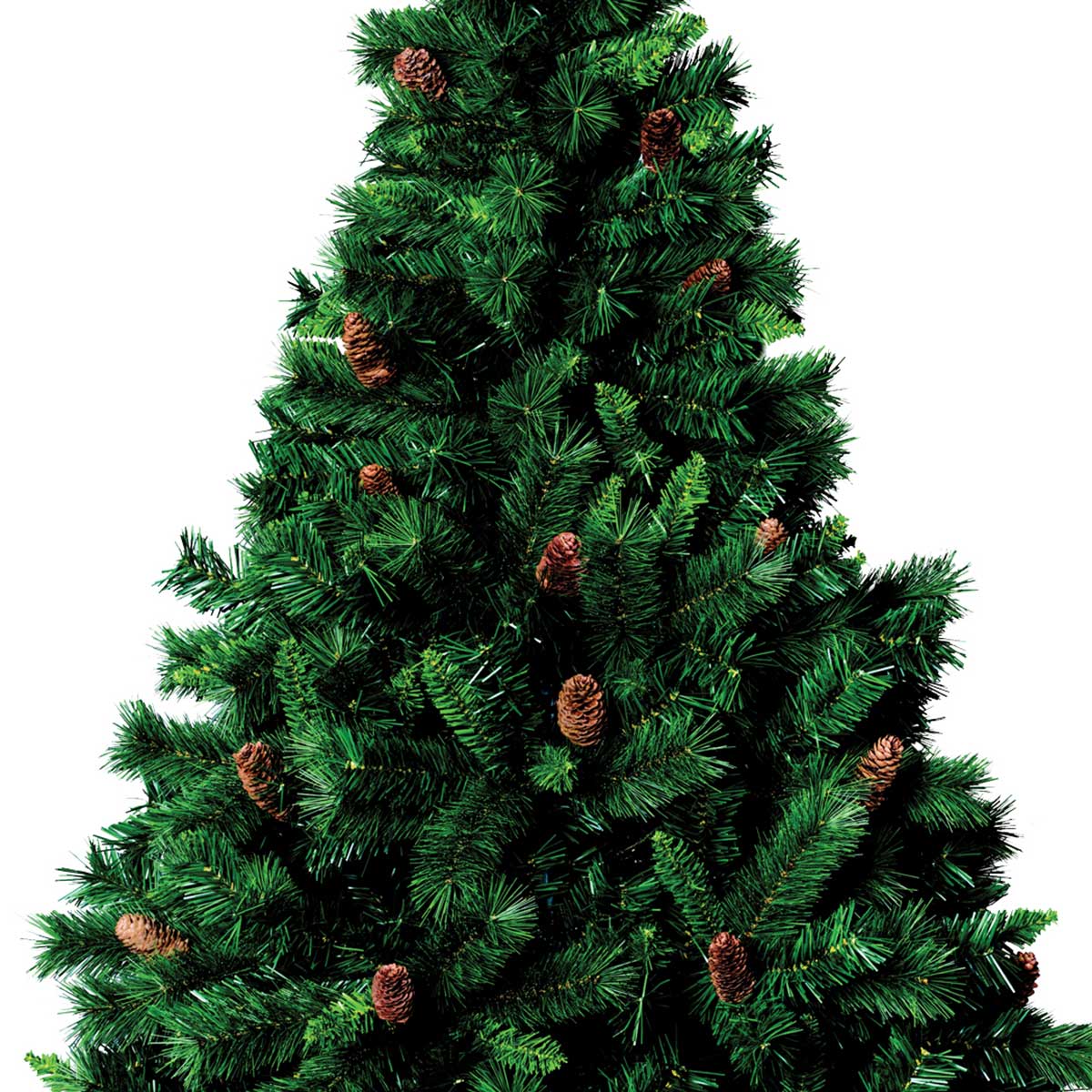 Árvore de natal ROYAL MAJESTIC verde com pinhas 210cm