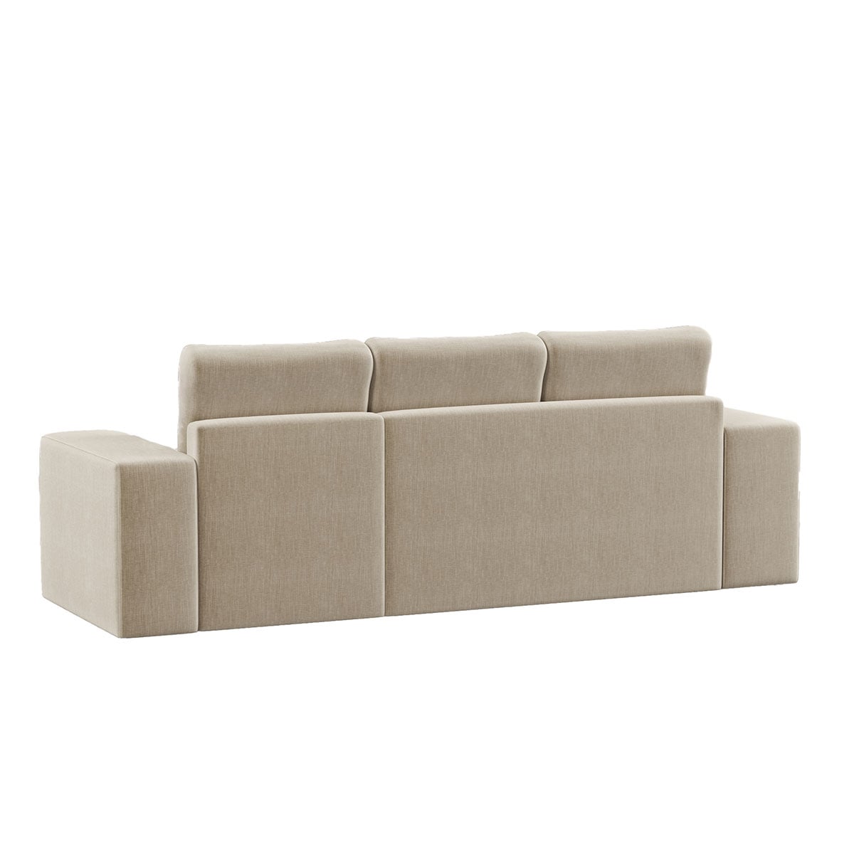 Sof&aacute; cama com chaise longue revers&iacute;vel TRENTO bege