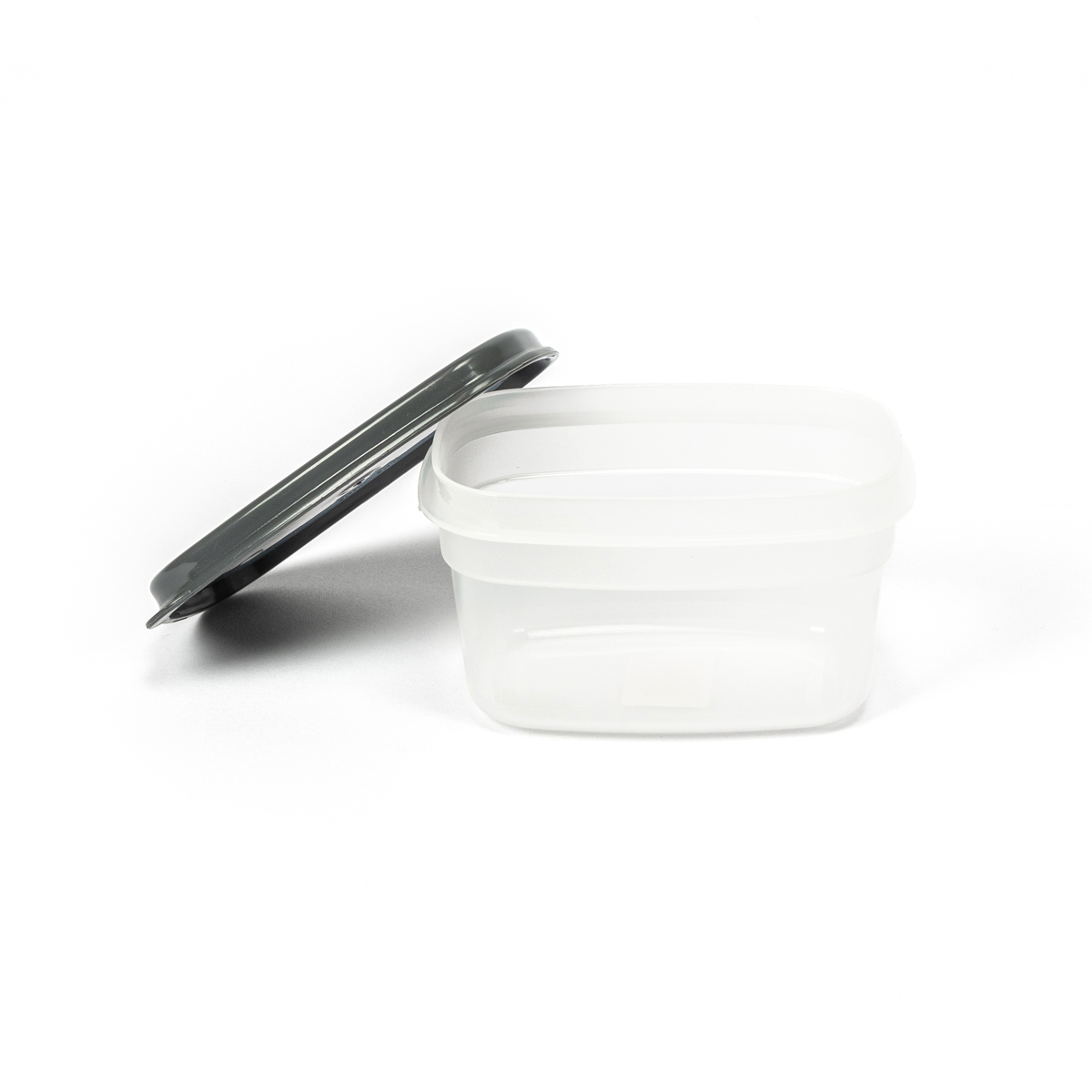 Caixa retangular com tampa cinza 0,5l