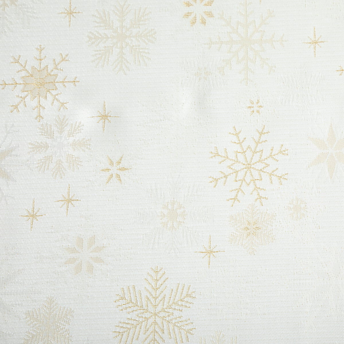 Toalha De Mesa Branca Com Flocos Dourados 140x240cm